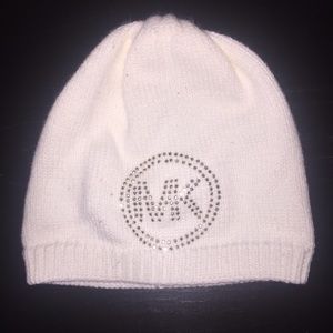 Michael Kors White and Gold Beanie
